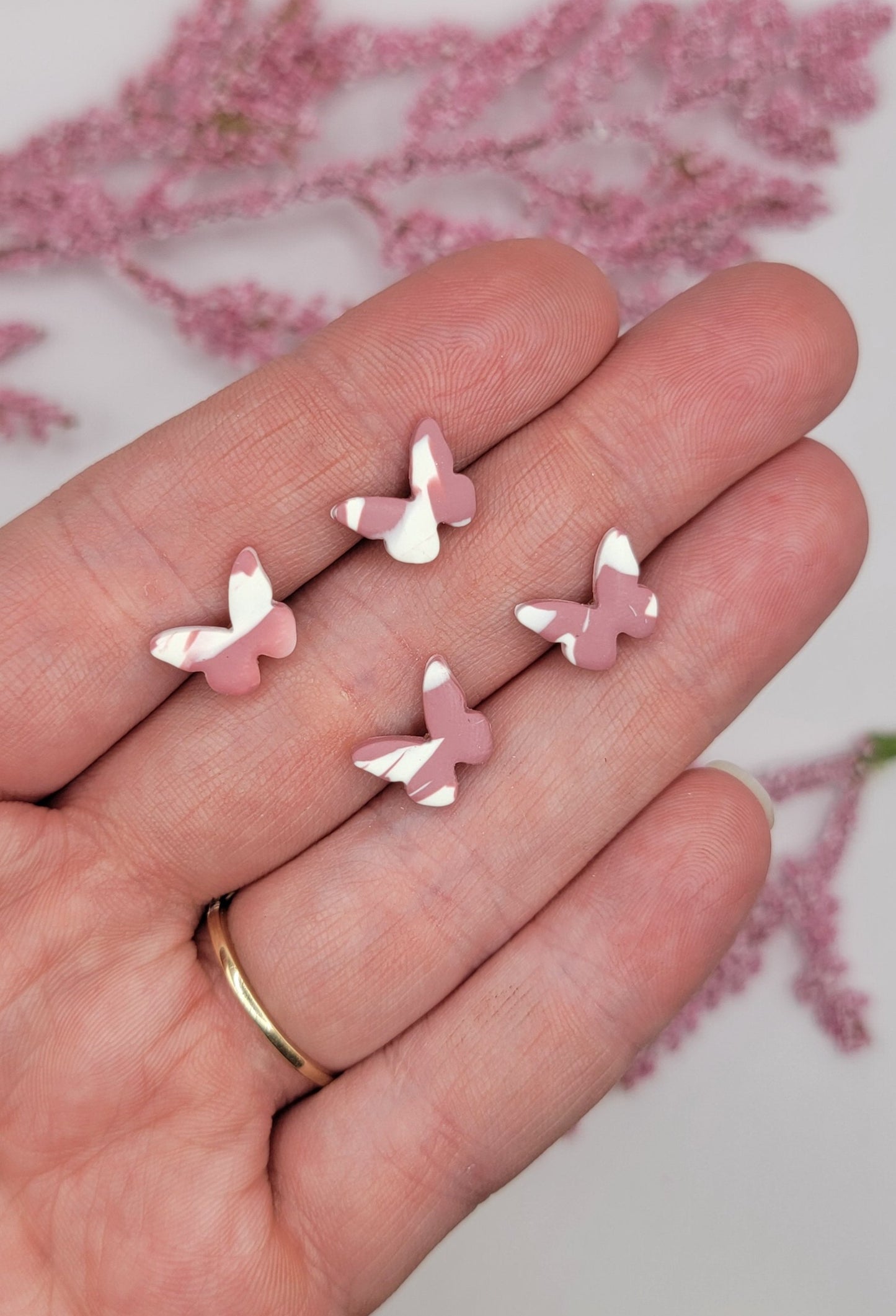 Marble Butterfly Stud